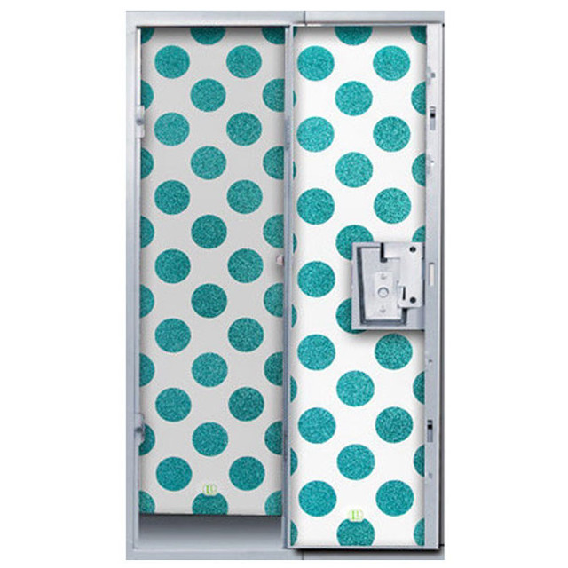 White blue locker green polka free wallpaper - medium preview image