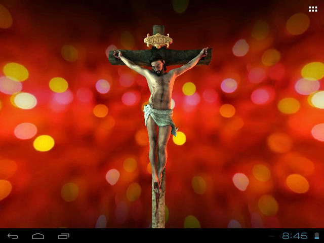 Cross man red background lights free wallpaper - medium preview image