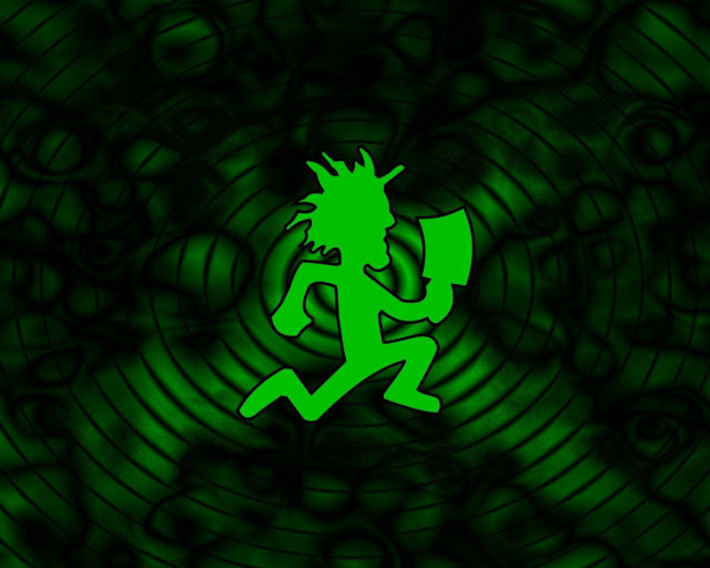 Green running man neon swirl free wallpaper - medium preview image
