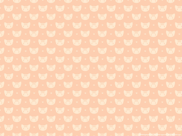Cats heads peach background dots free wallpaper - medium preview image
