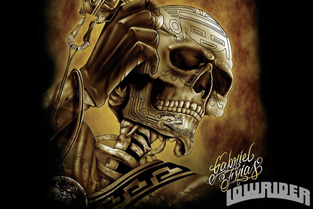 Skull helmet sword head image free wallpaper - medium preview image