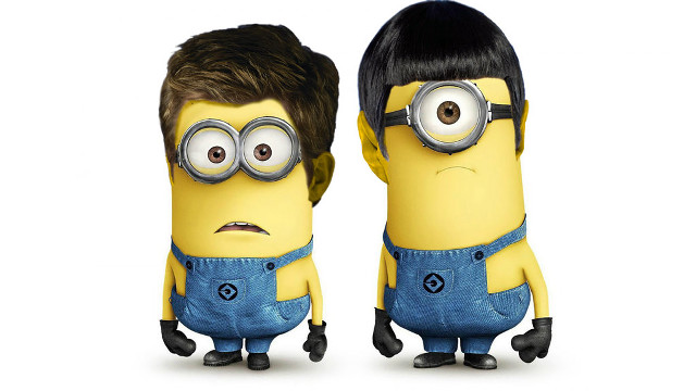 Minions sad frowning couple character free wallpaper - medium preview image