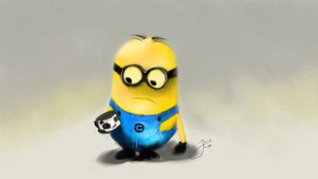 Minion camera handbag drawing fun free wallpaper - medium preview image