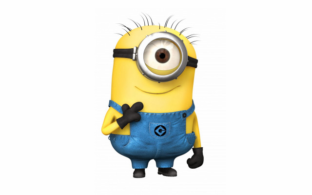 Cartoon character blue overalls yellow free wallpaper - medium preview image