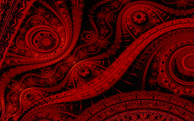 Red background circles spirals pattern free wallpaper - medium preview image