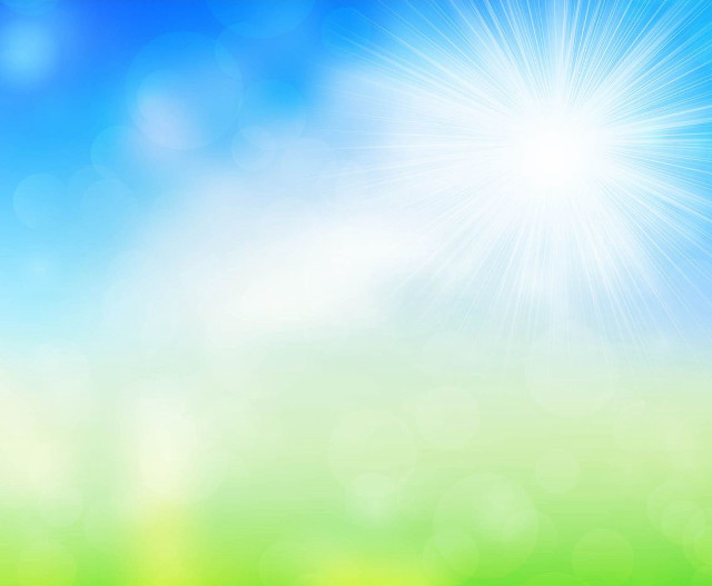 Sunny day blue sky green free wallpaper - medium preview image