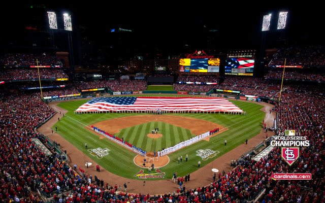 Baseball stadium american flag crowd #2 free wallpaper - medium preview image