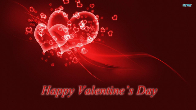 Red valentines day background hearts free wallpaper - medium preview image