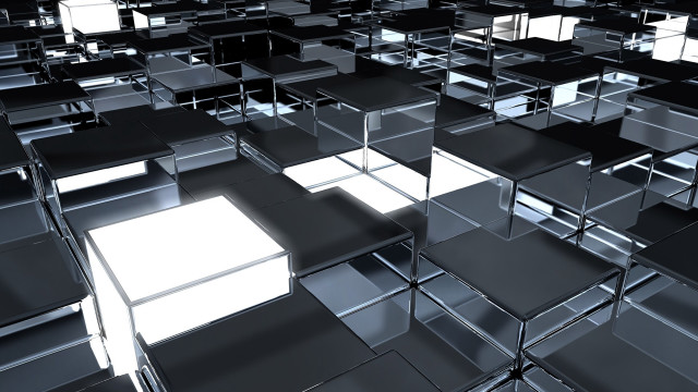 Large group black white cubes free wallpaper - medium preview image