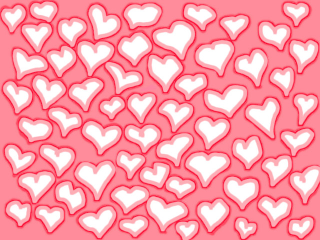Hearts pink background white outline free wallpaper - medium preview image