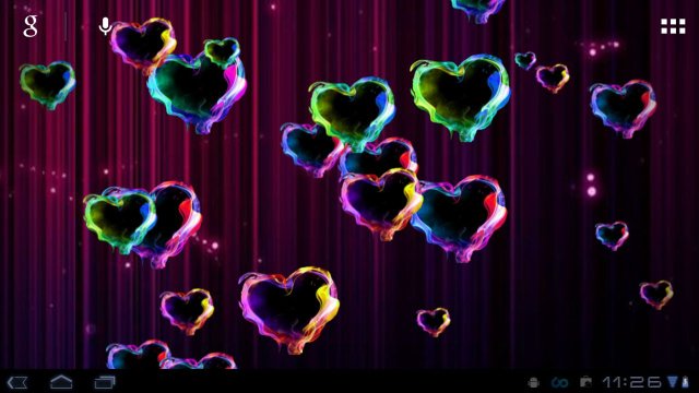 Colorful background floating hearts image free wallpaper - medium preview image