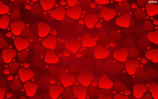 Red background hearts pattern love #3 free wallpaper - medium preview image