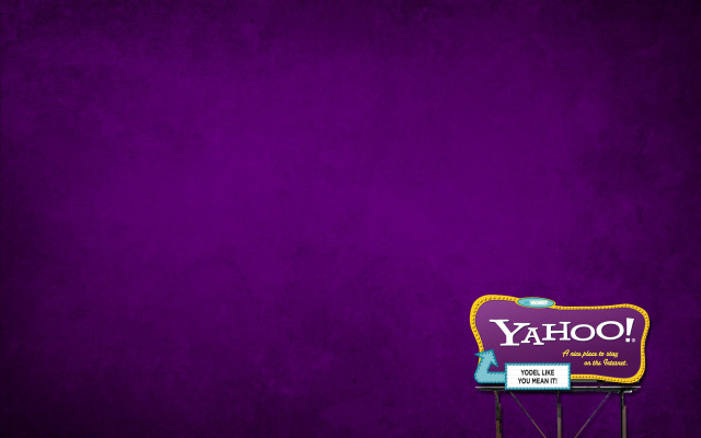 Purple wall yahoo sign background free wallpaper - medium preview image