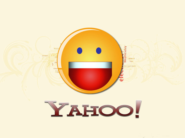 Yellow smiley face yahoo red free wallpaper - medium preview image