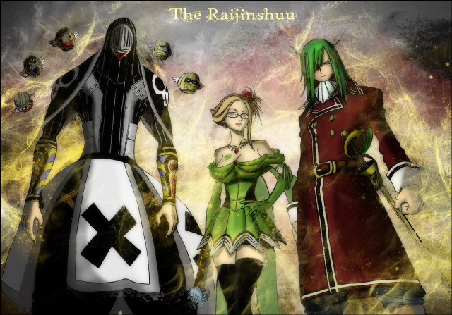 Anime characters fire background the free wallpaper - medium preview image