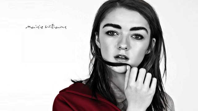 Woman mustache red shirt portrait free wallpaper - medium preview image