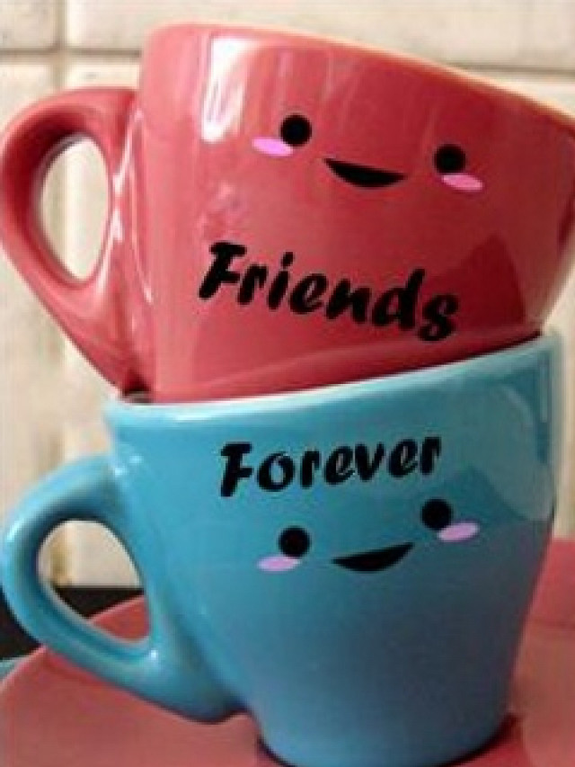 Cups friends forever table love free wallpaper - medium preview image