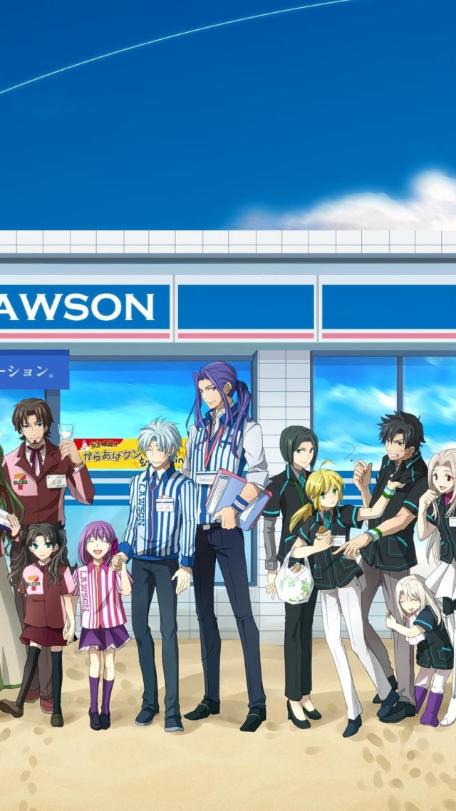 Group people storefront sky background free wallpaper - medium preview image