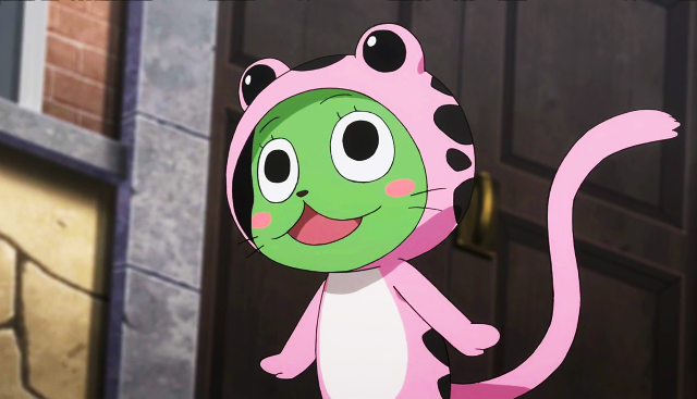 Cartoon cat pink green white free wallpaper - medium preview image