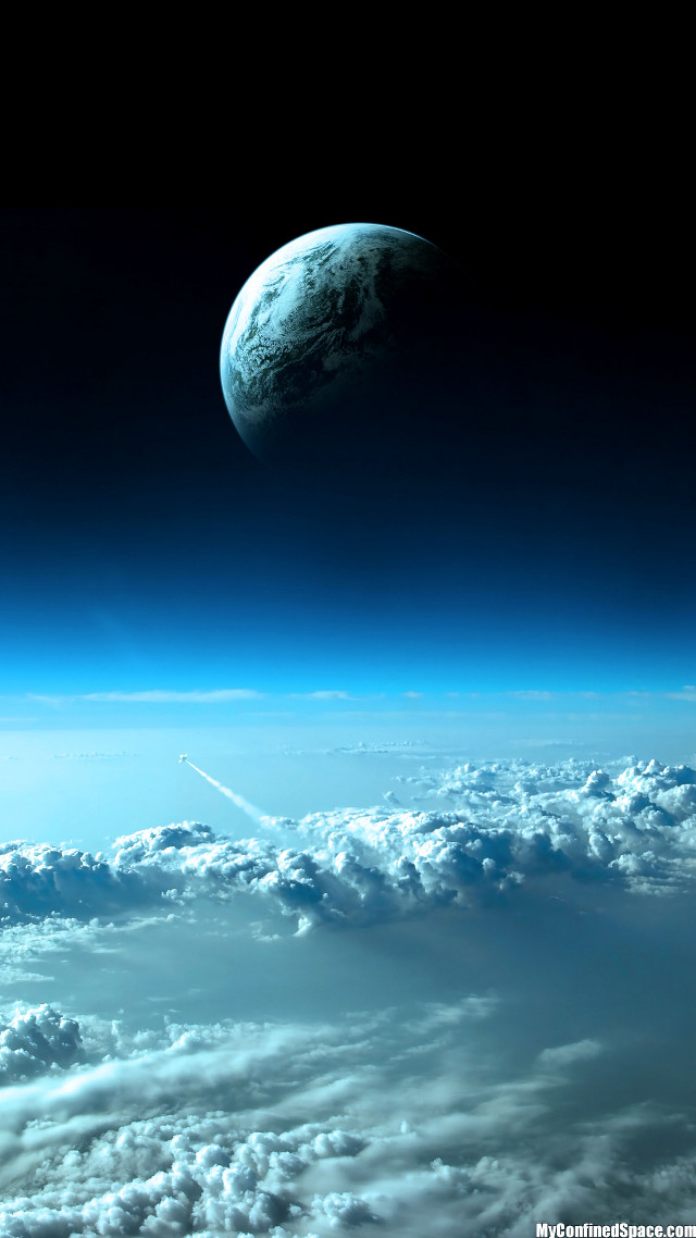 Earth view space shuttle clouds #2 free wallpaper - medium preview image