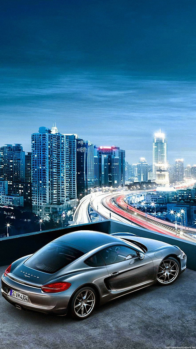 Car parked rooftop city night free wallpaper - medium preview image