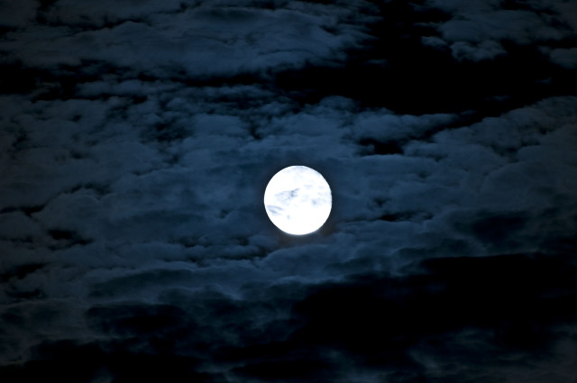 Full moon clouds night sky #2 free wallpaper - medium preview image