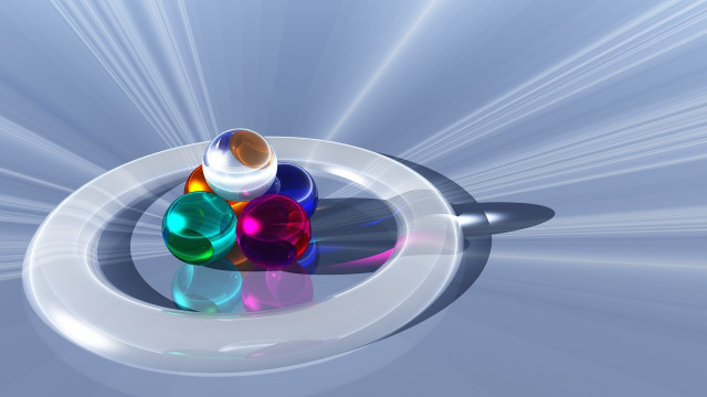 Colorful object white plate blue #2 free wallpaper - medium preview image