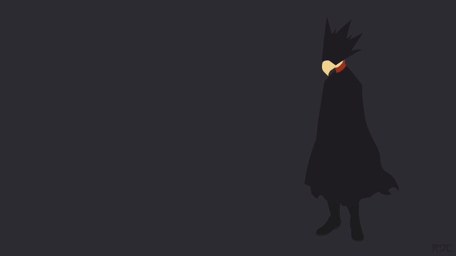 Black silhouette yellow eye cloak free wallpaper - medium preview image