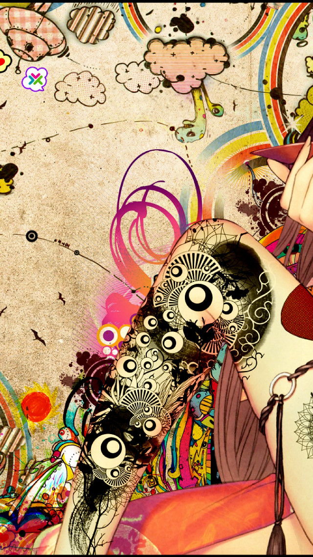 Woman tattoo cellphone ear free wallpaper - medium preview image