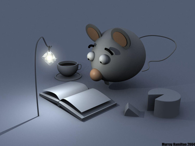 Mouse looking book lamp table #2 free wallpaper - medium preview image