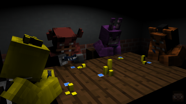Animated characters dark room table free wallpaper - medium preview image