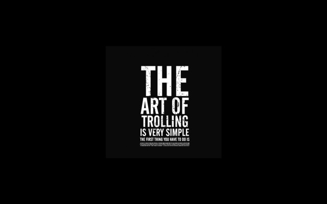 Art of trolling minimalist greyscale #2 free wallpaper - medium preview image
