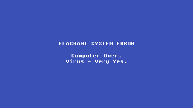 Blue screen text message read free wallpaper - medium preview image