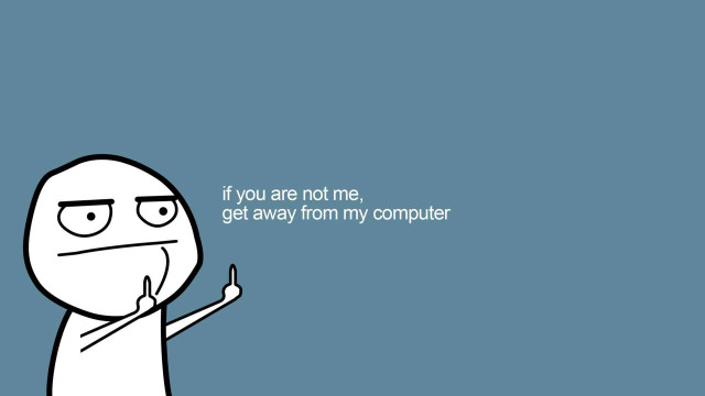 Cartoon character with text reading free wallpaper - medium preview image
