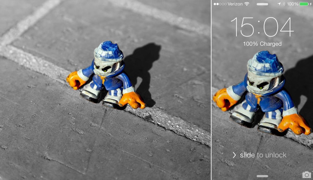 Small toy phone screen person free wallpaper - medium preview image