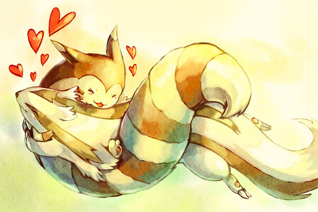 Cat hugging kitten pillow hearts free wallpaper - medium preview image