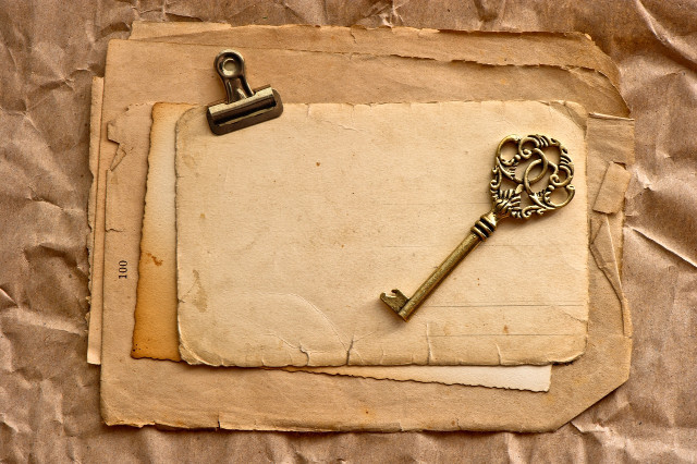 Key paper parchment clipping mail free wallpaper - medium preview image