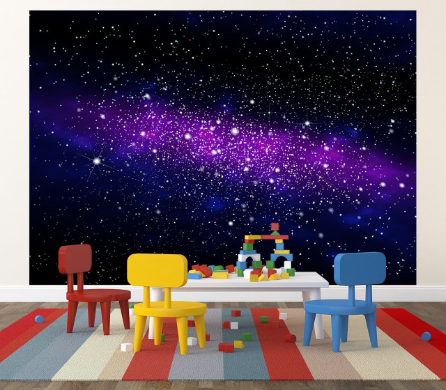 Room table chairs purple galaxy free wallpaper - medium preview image