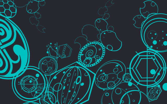Blue black background circles side free wallpaper - medium preview image