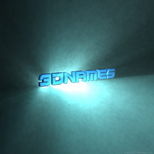 Blue 3d text black white free wallpaper - medium preview image