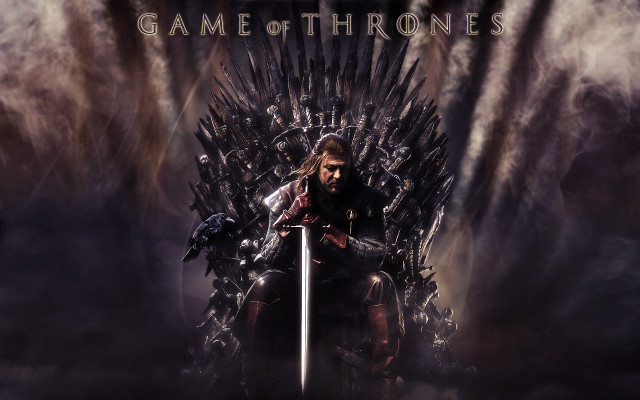 Man throne sword sitting hands free wallpaper - medium preview image