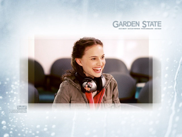 Smiling woman headphones snow blue free wallpaper - medium preview image