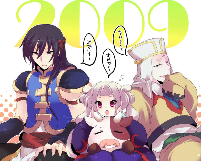 Anime characters sitting speech bubbles free wallpaper - medium preview image