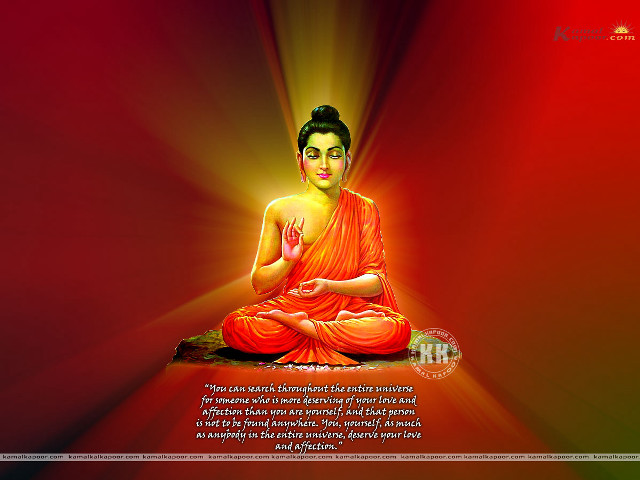 Buddha statue meditation quote red #2 free wallpaper - medium preview image