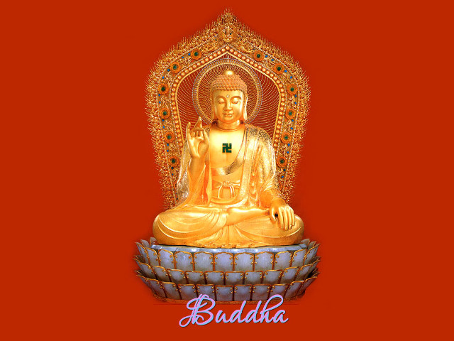 Buddha statue stone bowl red free wallpaper - medium preview image