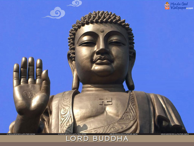 Buddha statue blue sky hand free wallpaper - medium preview image