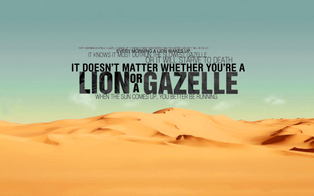 Desert lion quote cloudy sky free wallpaper - medium preview image