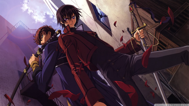 Anime characters city street sky #2 free wallpaper - medium preview image