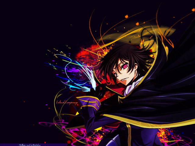 Man cape sword fire black free wallpaper - medium preview image