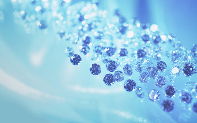 Diamonds closeup blue background blurry free wallpaper - medium preview image